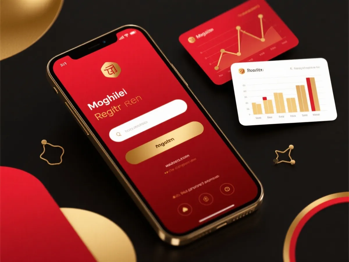 行動裝置官方註冊頁面示意